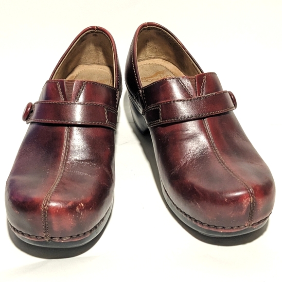 Danako Solstice Professional Clog Cordovan Maroon Oiled Red Mule Women's Size 37 - Picture 2 of 11